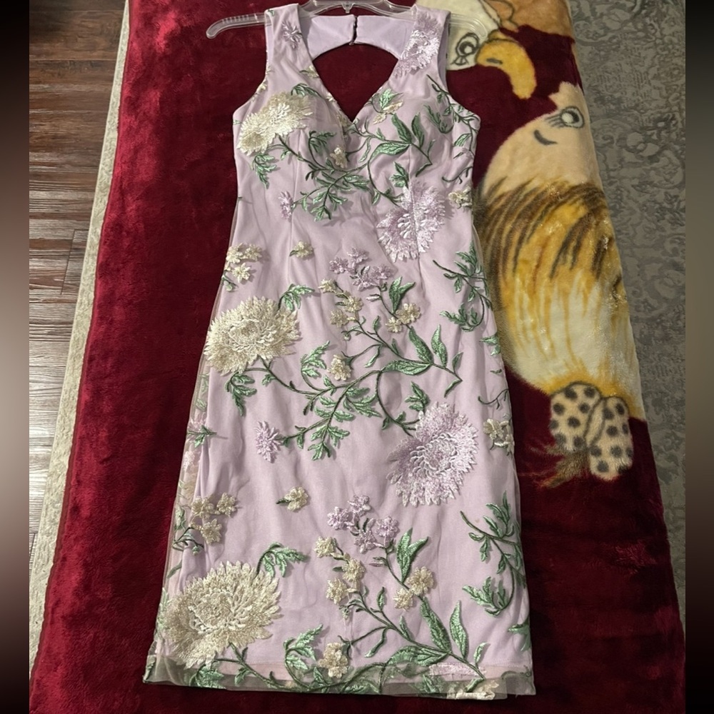 Sienna Rose Lavender Floral Midi Dress